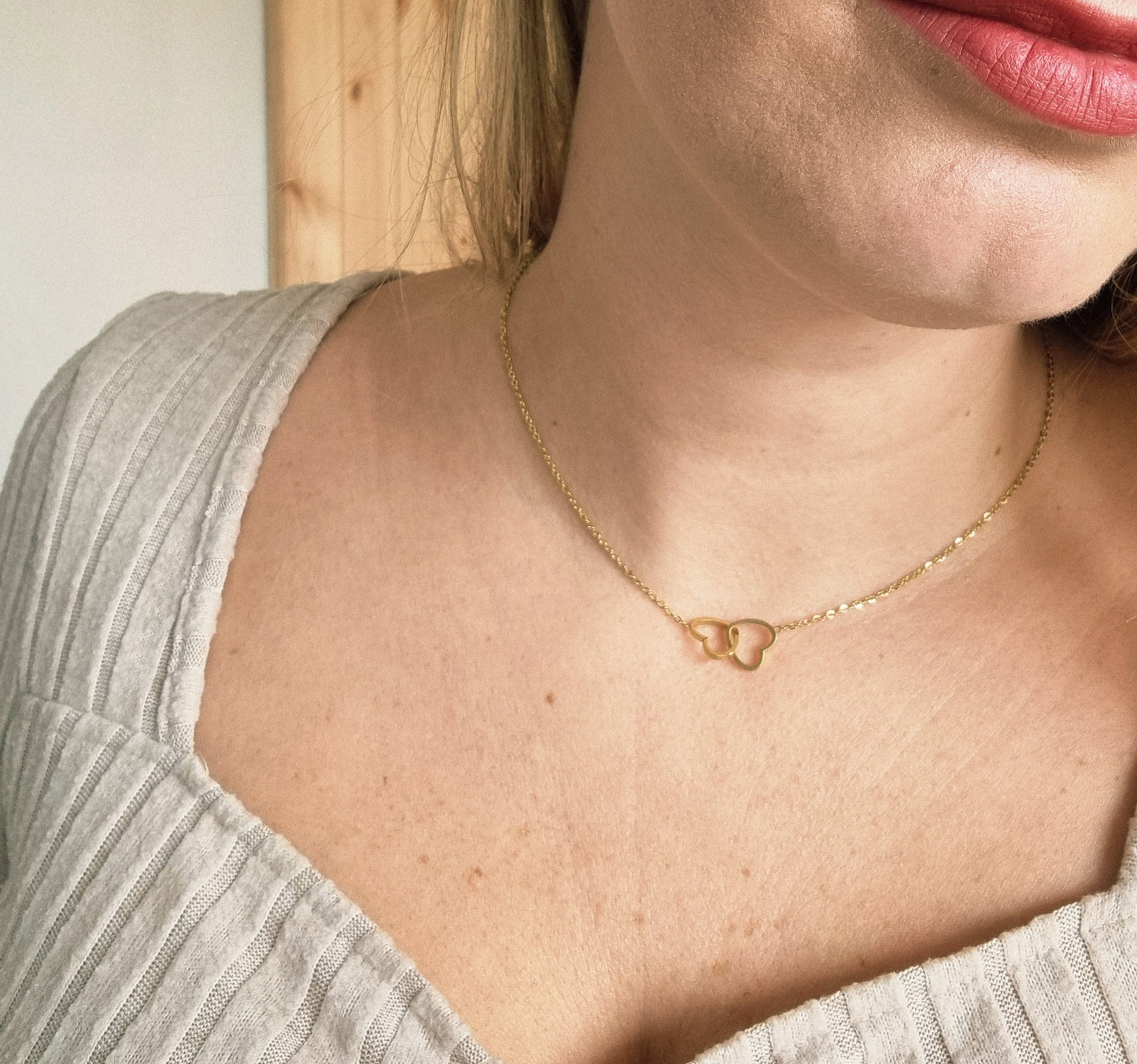 Collier Double cœur