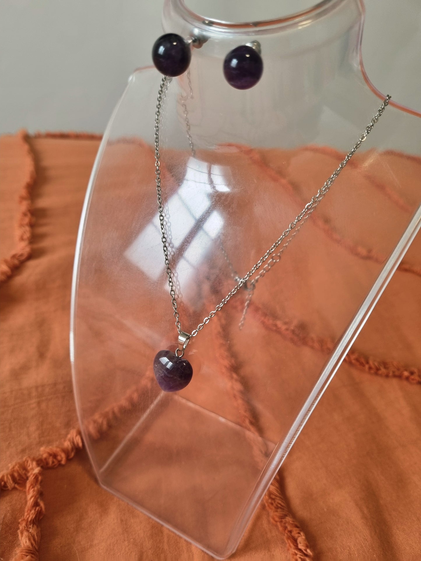 Boucles d'oreilles Kora - Pierre d'apaisement, sagesse et sommeil réparateur