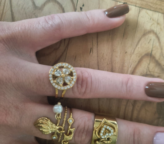 Bague anti-stress doré