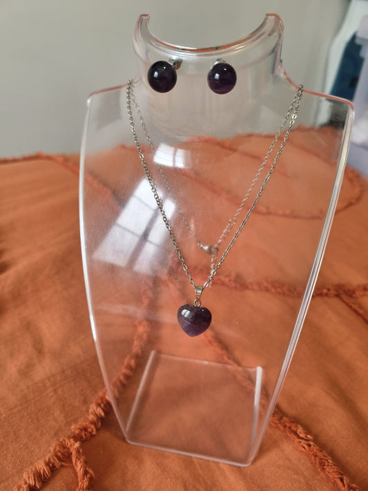 Boucles d'oreilles Kora - Pierre d'apaisement, sagesse et sommeil réparateur