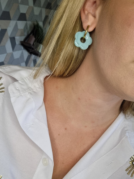 Boucles d'oreilles Zoé bleue