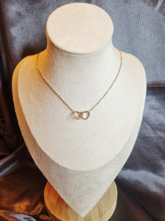 Collier Double cœur