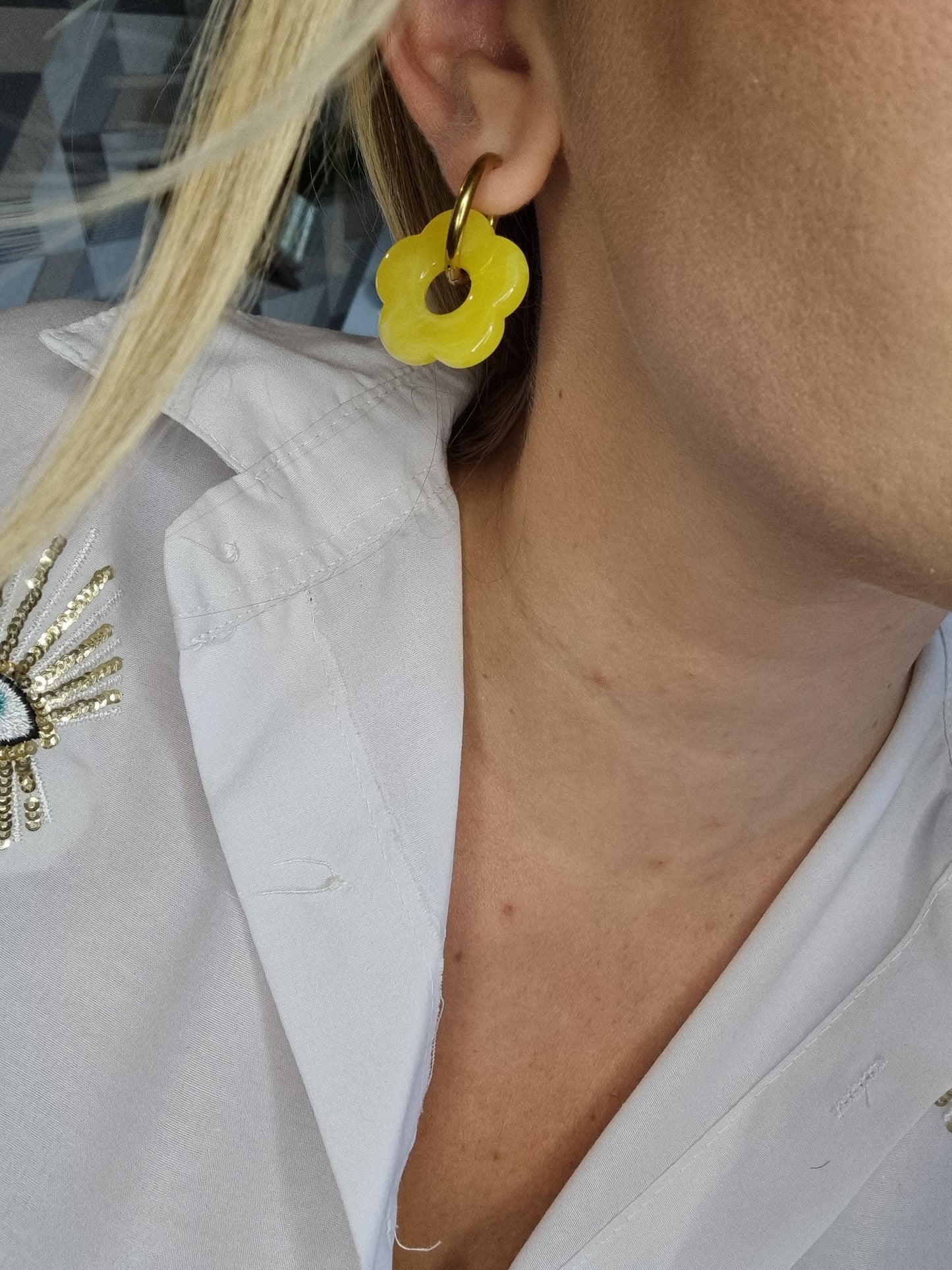 Boucles d'oreilles Zoé jaune
