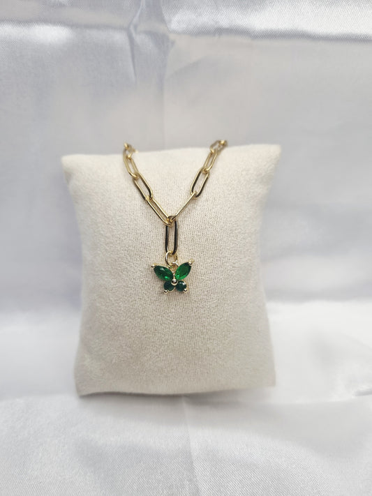 Bracelet papillon vert