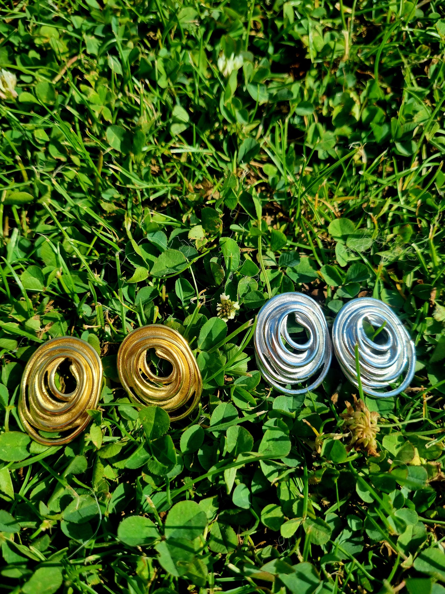 Boucles d'oreilles Onix doré